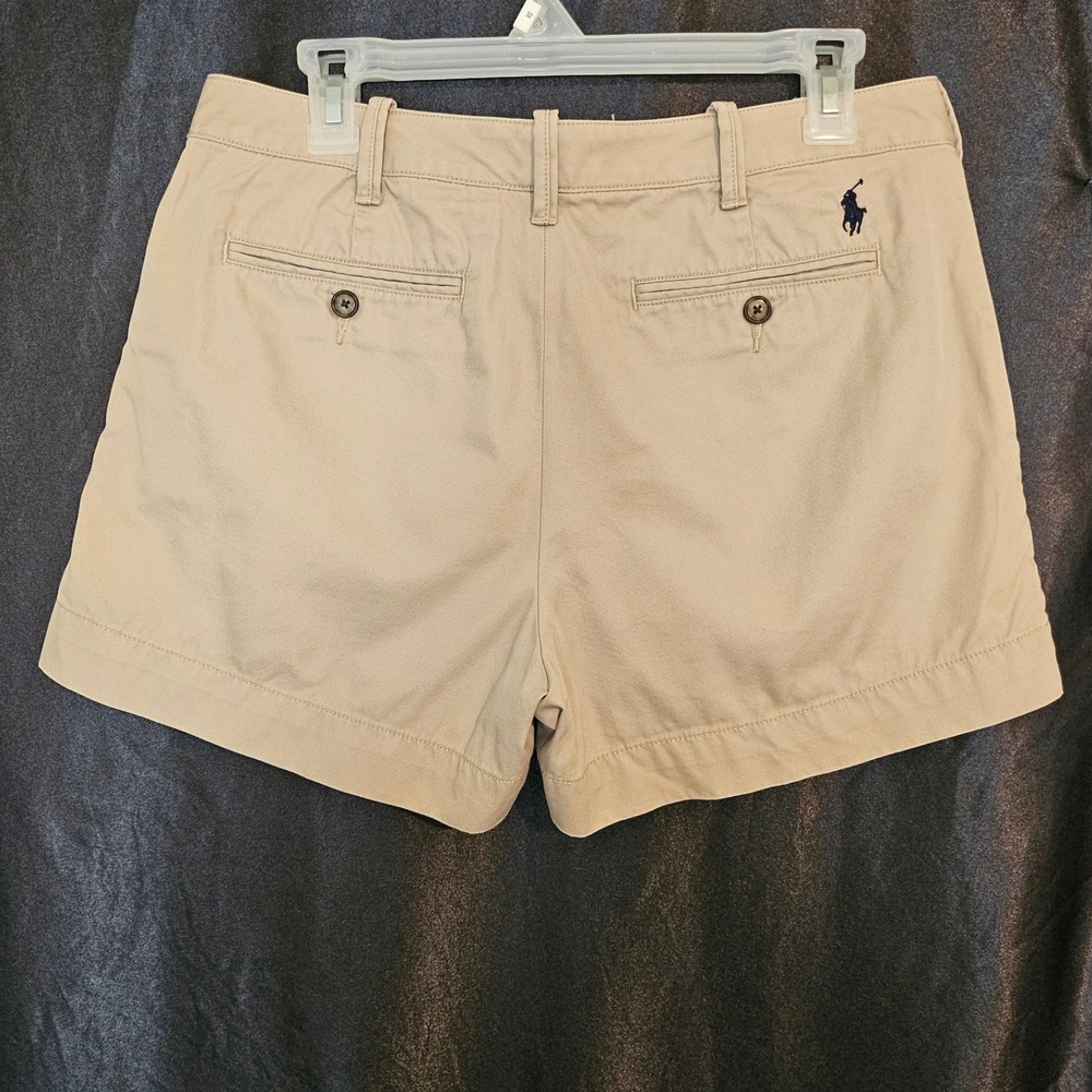 Polo Ralph Lauren Khaki Chino Shorts Women's Size 6 Classic Cotton Flat Front